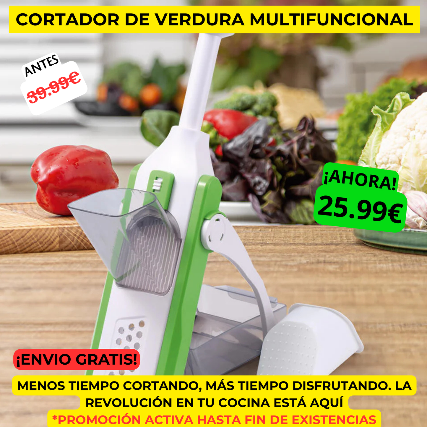 Cortador de Verdura Multifuncional InnovaCorte