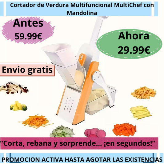 Cortador de Verdura Multifuncional MultiChef con Mandolina