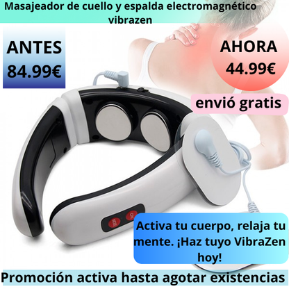 Masajeador de cuello y espalda electromagnético vibrazen