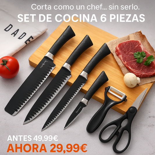 Set de cuchillos  Equipa Chef Pro 6 piezas