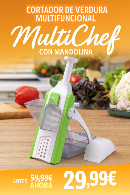 Cortador de Verdura Multifuncional MultiChef con Mandolina