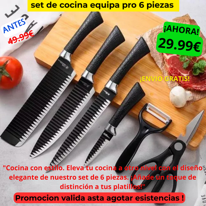 Set de cocina Equipa Chef Pro 6 piezas